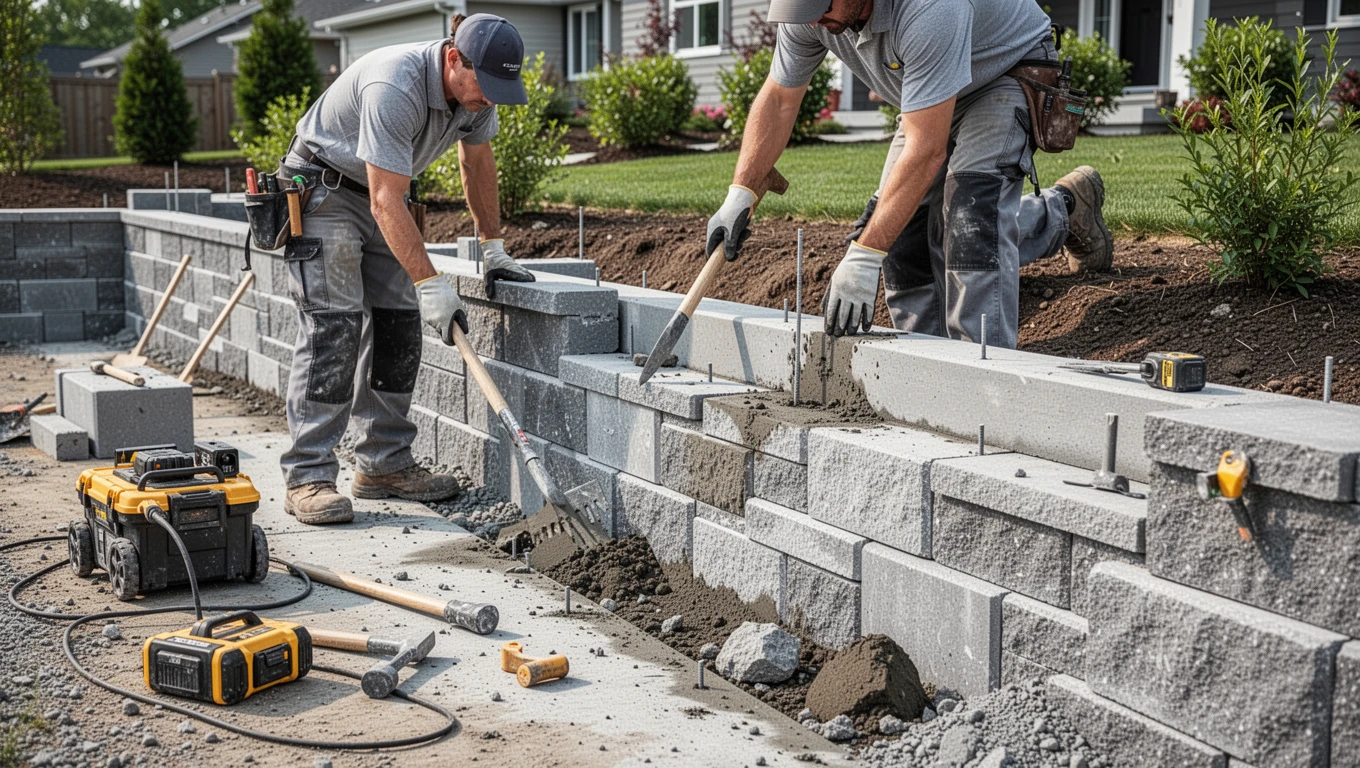 Retaining Wall Installation